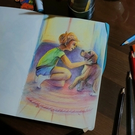 Мальчик с собакой