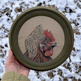 Курица в кокошнике