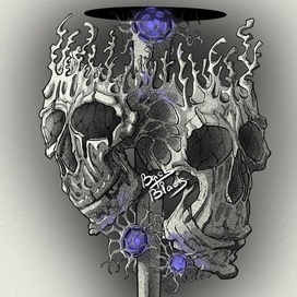 Череп Меч Вирус