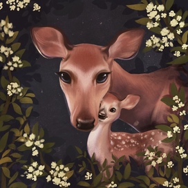 Олени серия мама и малыш #1