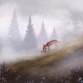 Олени серия мама и малыш #2