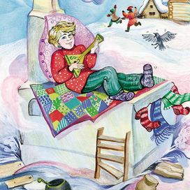 Емеля на печи