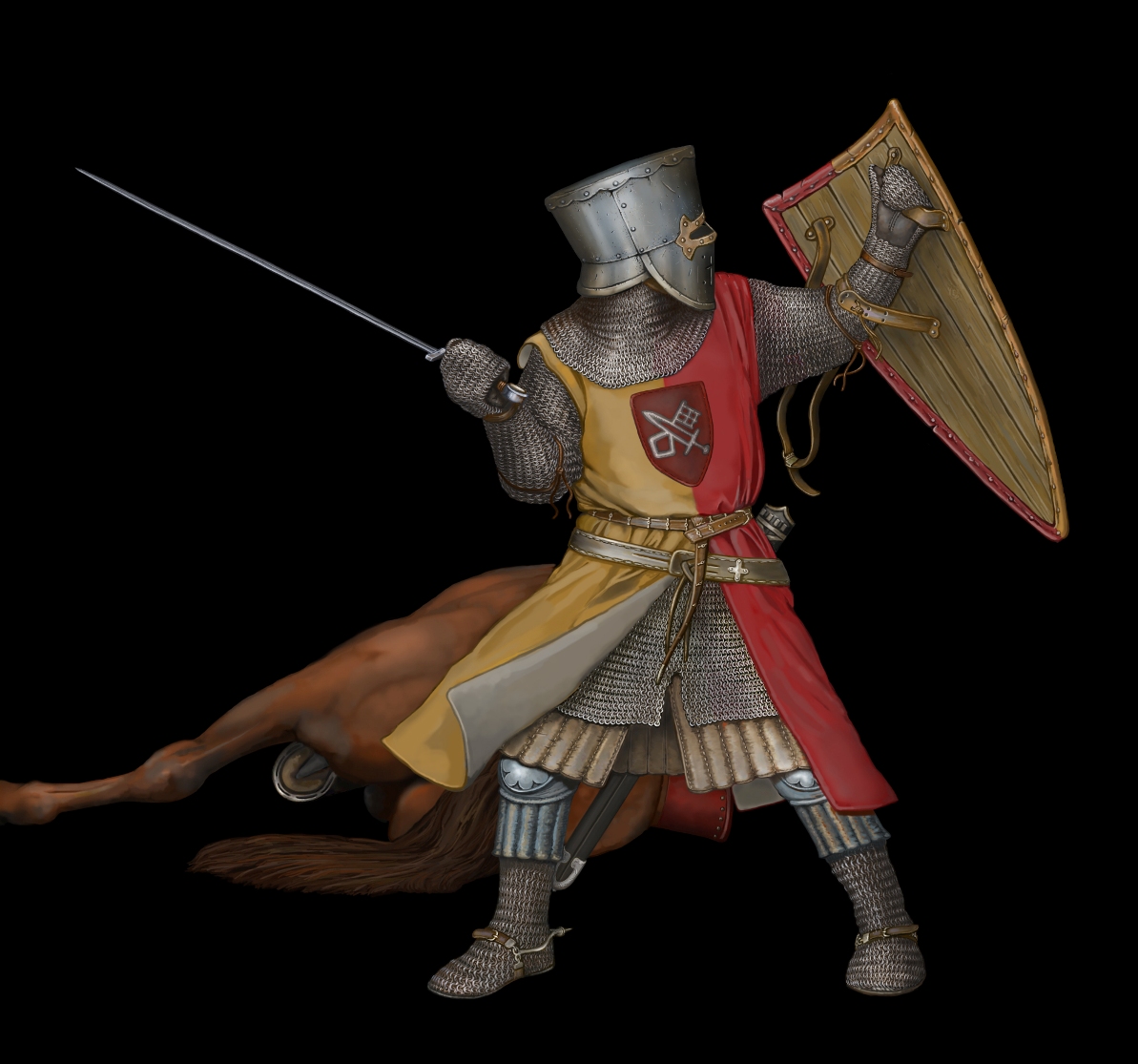 Немецкий рыцарь на службе Дерптского епископства, XIII век.