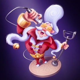 Иллюстрация для постера "Санта Клаус на сцене"