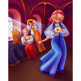 Иллюстрация к сказке Аленький цветочек