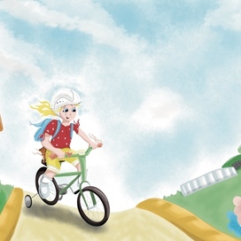 Девчонка едет в садик