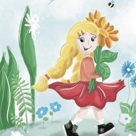 Девочка в саду