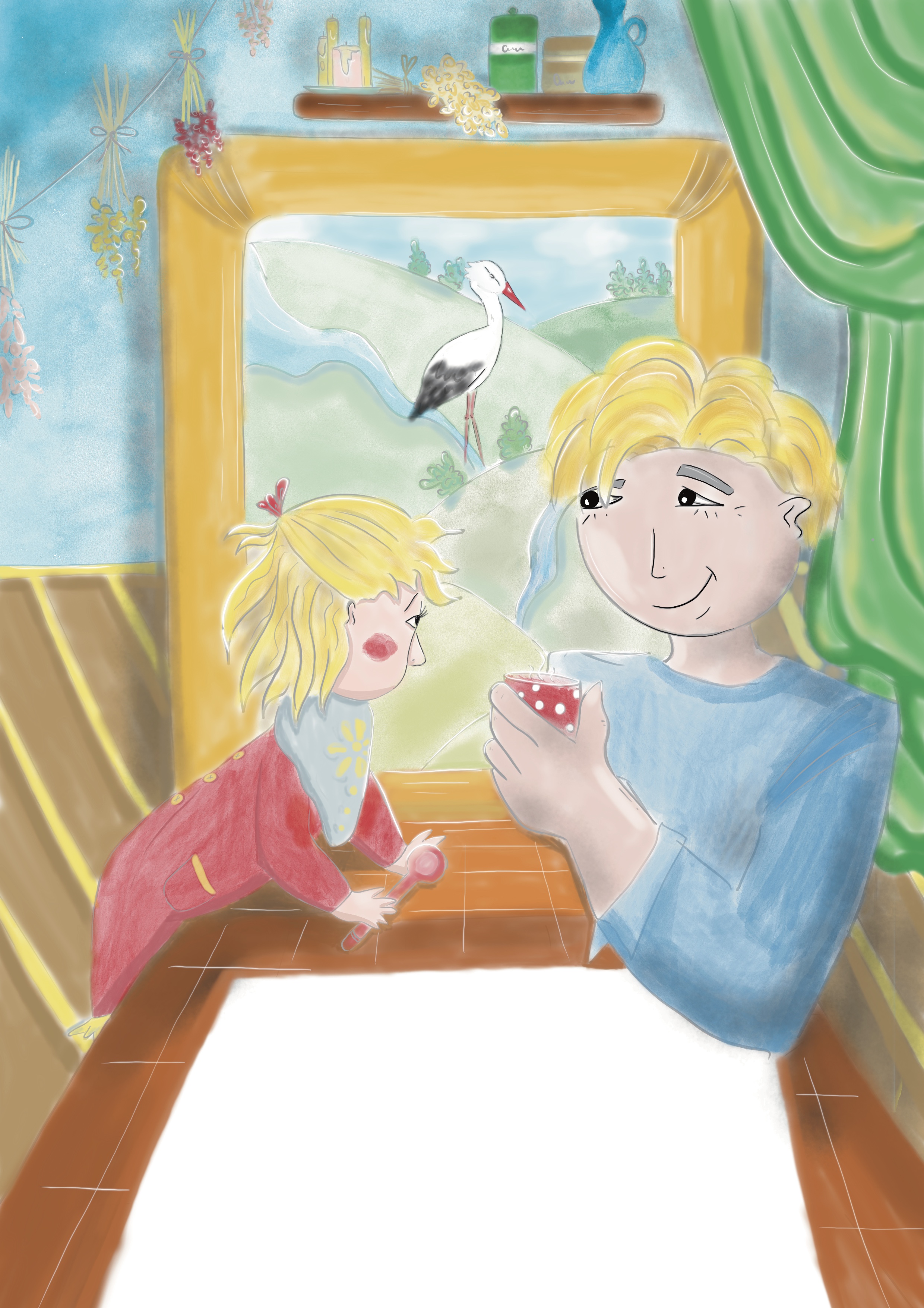 Папа с малышкой