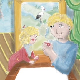 Папа с малышкой