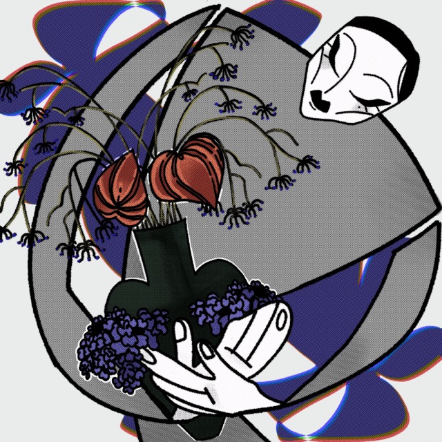 Иллюстрация поста для цветочного магазина «МАК»