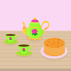 Чаепитие с блинами