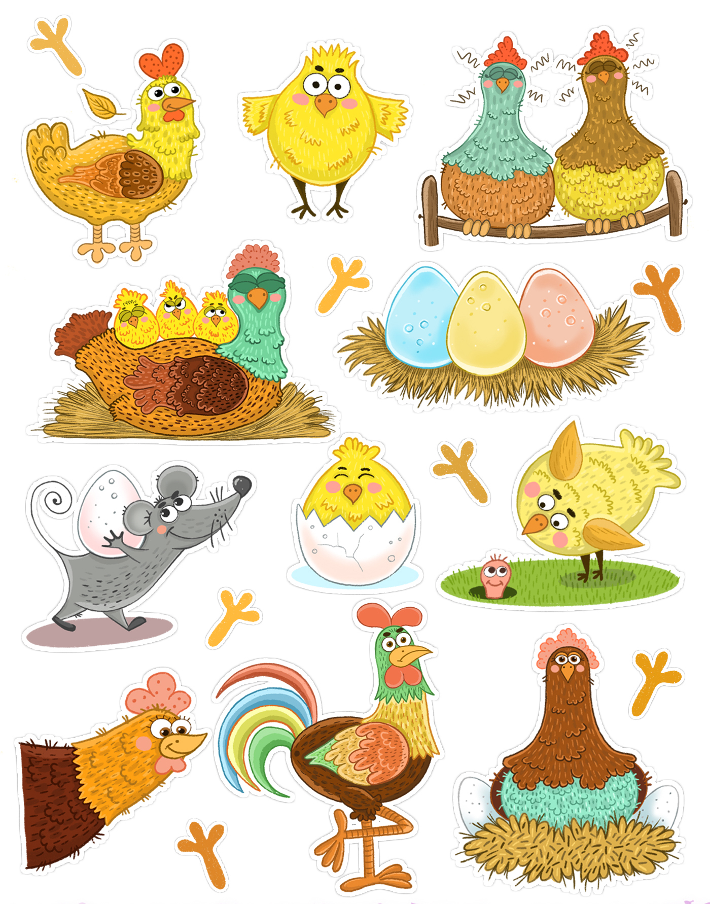 Стикерпак "Курочки"