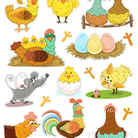 Стикерпак "Курочки"