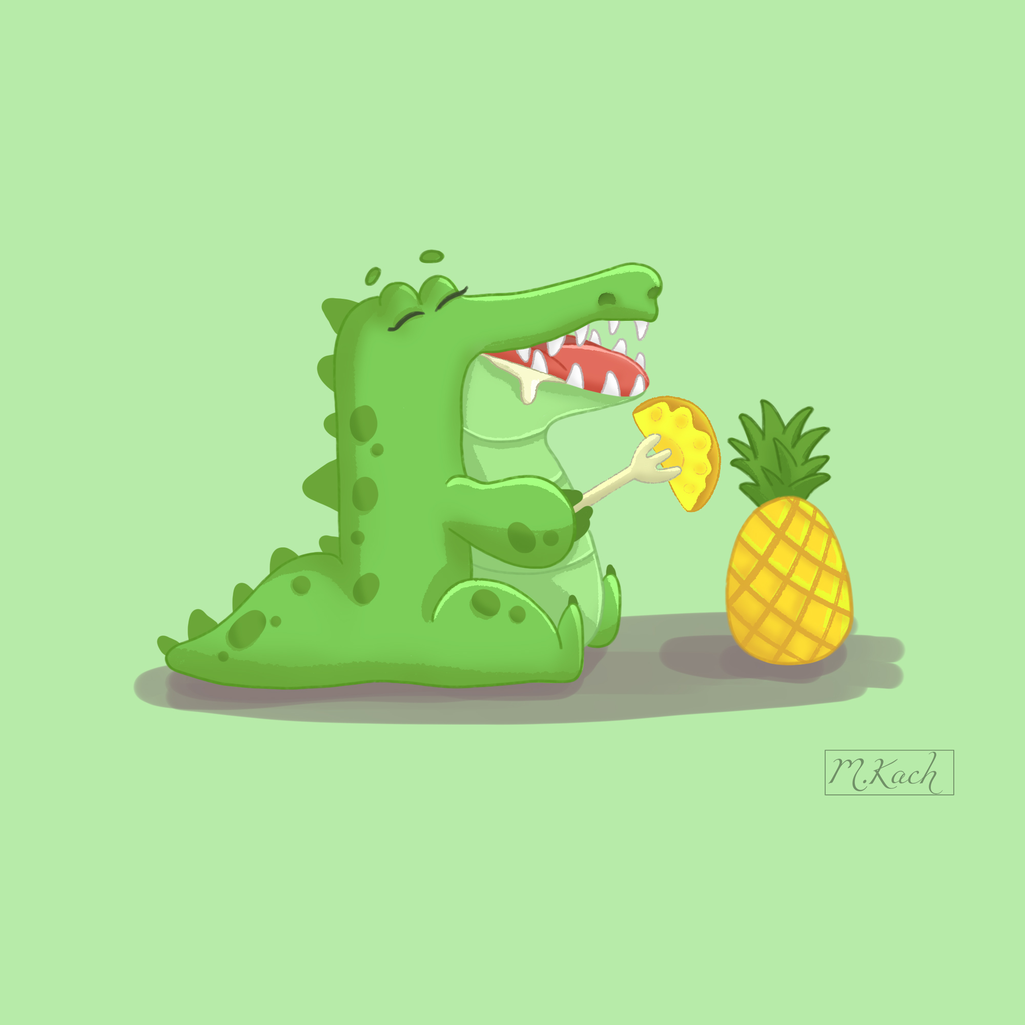 Аллигатор и ананас