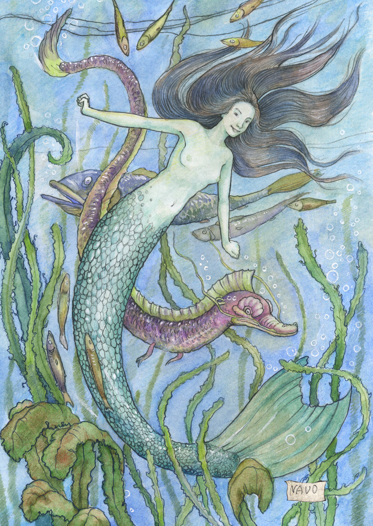 Сирена и морской дракон