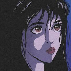 Иллюстрация в стиле анимэ 90х