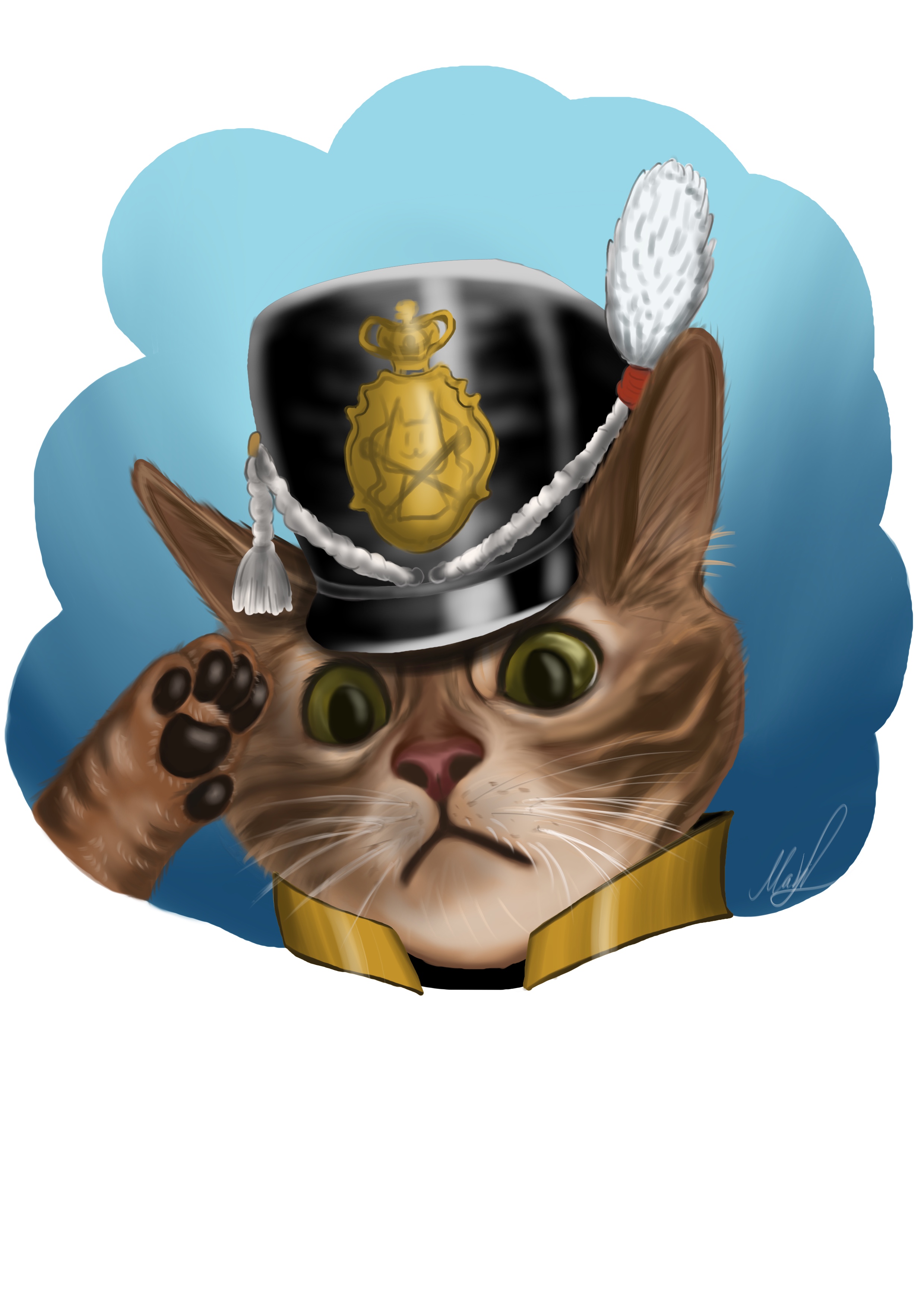 Питомец в роли рядового британской армии 19 века.