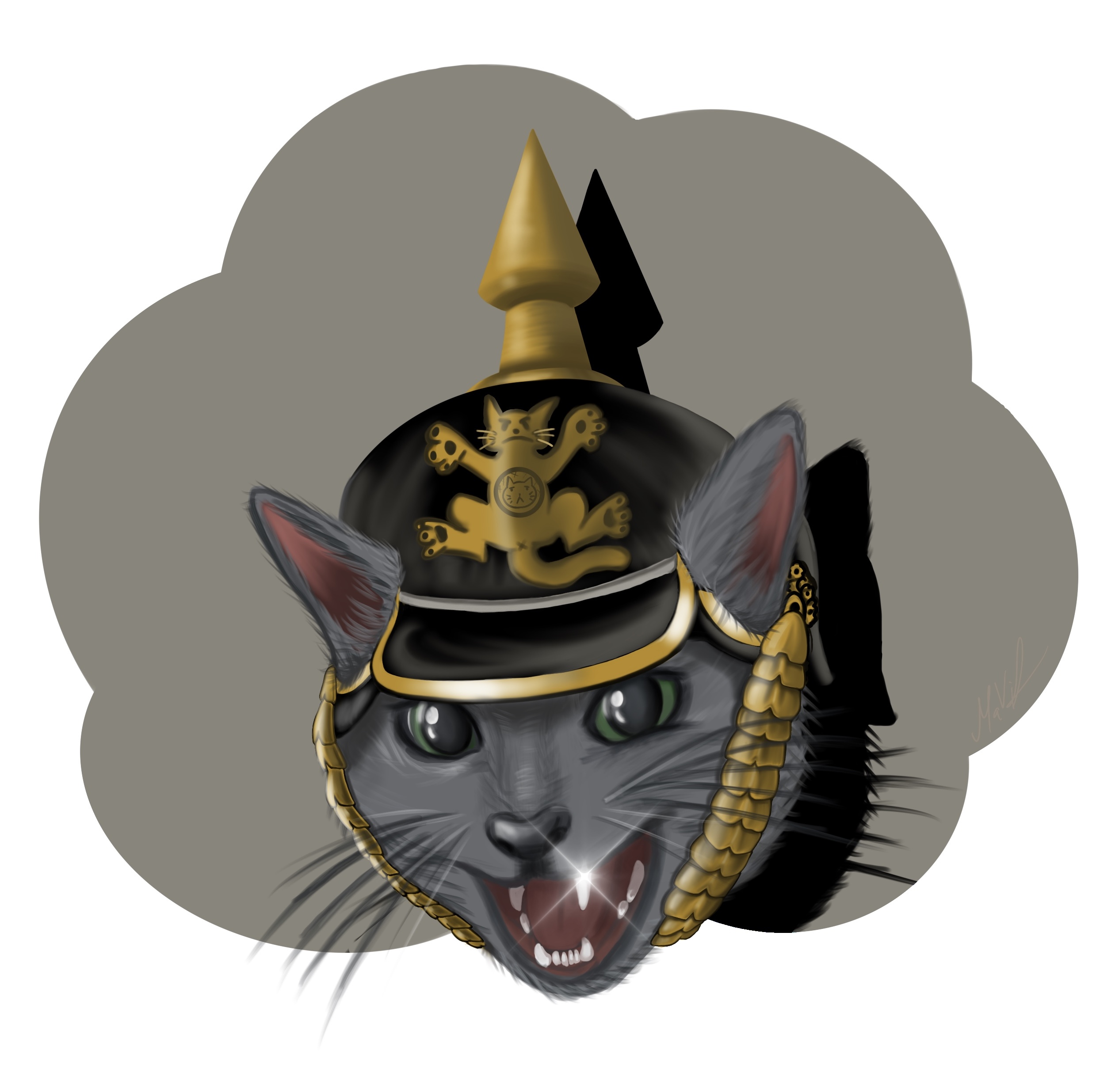 Питомец Тиша в роли кайзера Вильгельма II