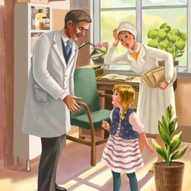 Оксанка в медицинском кабинете