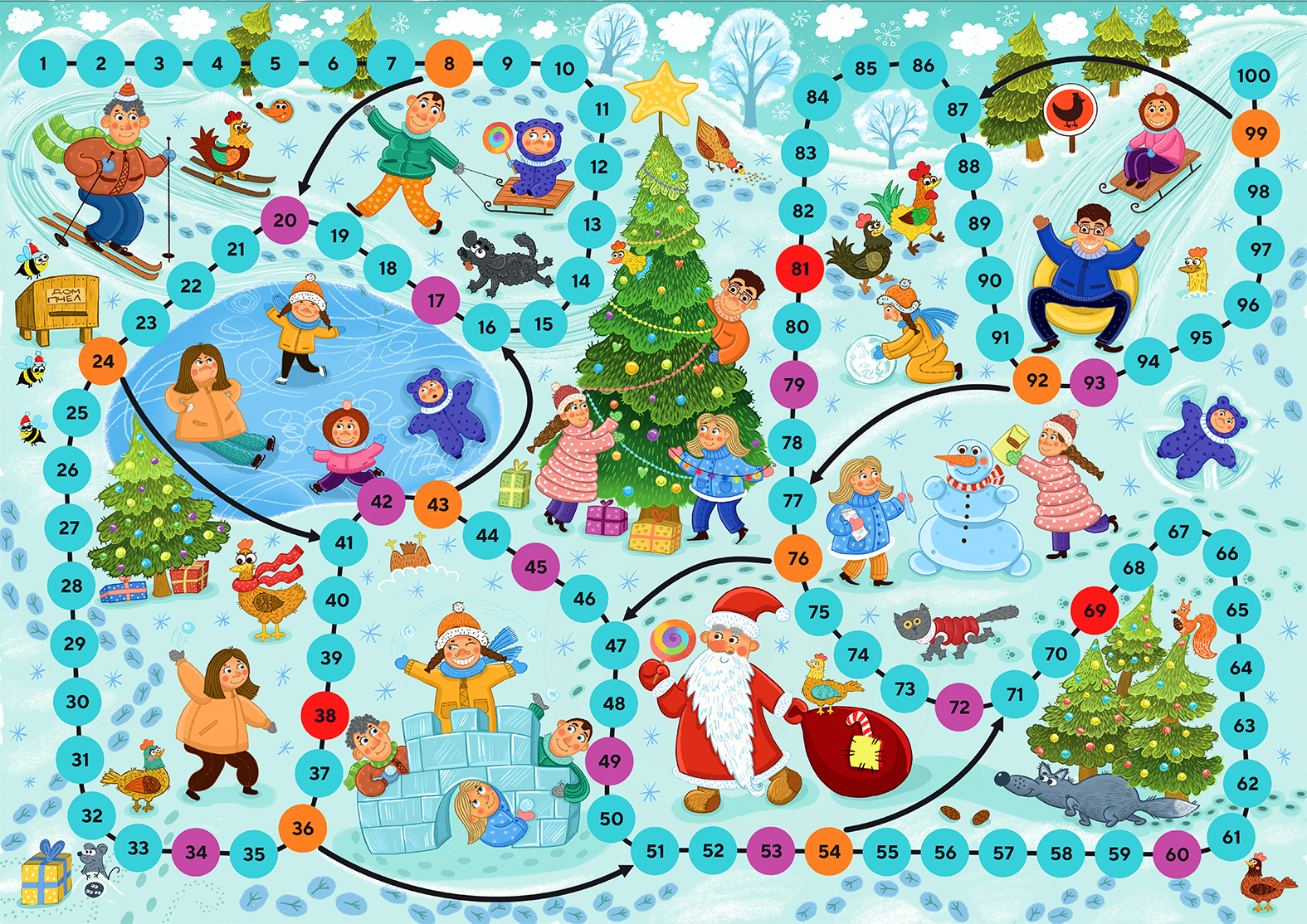 Настольная игра "Зимние игры"