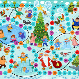 Настольная игра "Зимние игры"