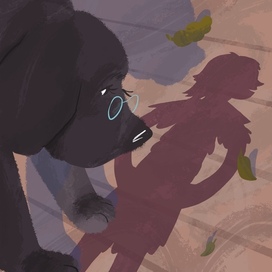 Нэнна поймала тень Питера Пэна