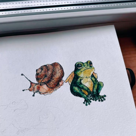 Акварельные стикеры