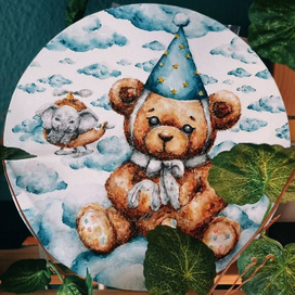 Акварельный мишка