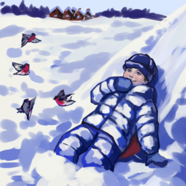 Иллюстрация по детскому рисунку