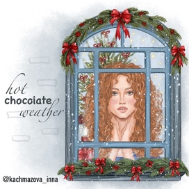 Новогодняя иллюстрация, зимняя иллюстрация