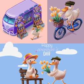 Открытка с 8 марта