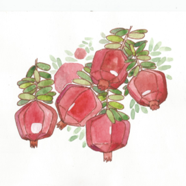 геометрическая стилизация гранатов