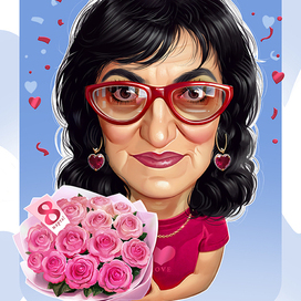 Шарж | Портрет | Открытка к 8 марта