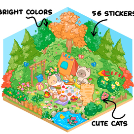 набор румбокс "Котики на пикнике"