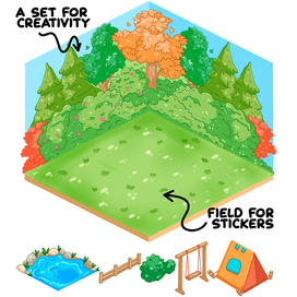 румбокс "Котики на пикнике"