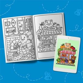 Детская раскраска "Приключения медвежонка Джефри"