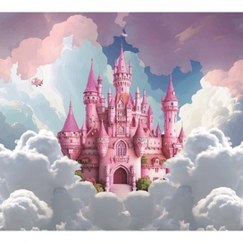 Сказочный замок в облаках.