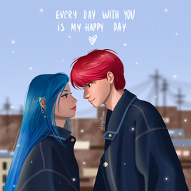 Иллюстрация "Влюблённые"