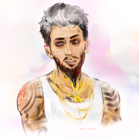 Портрет персонажа видеоигры (Kerry Cyberpunk2077)