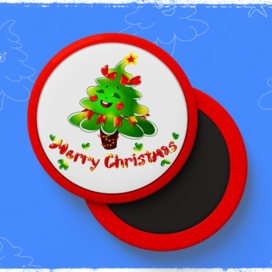 Рождественский магнит с елкой