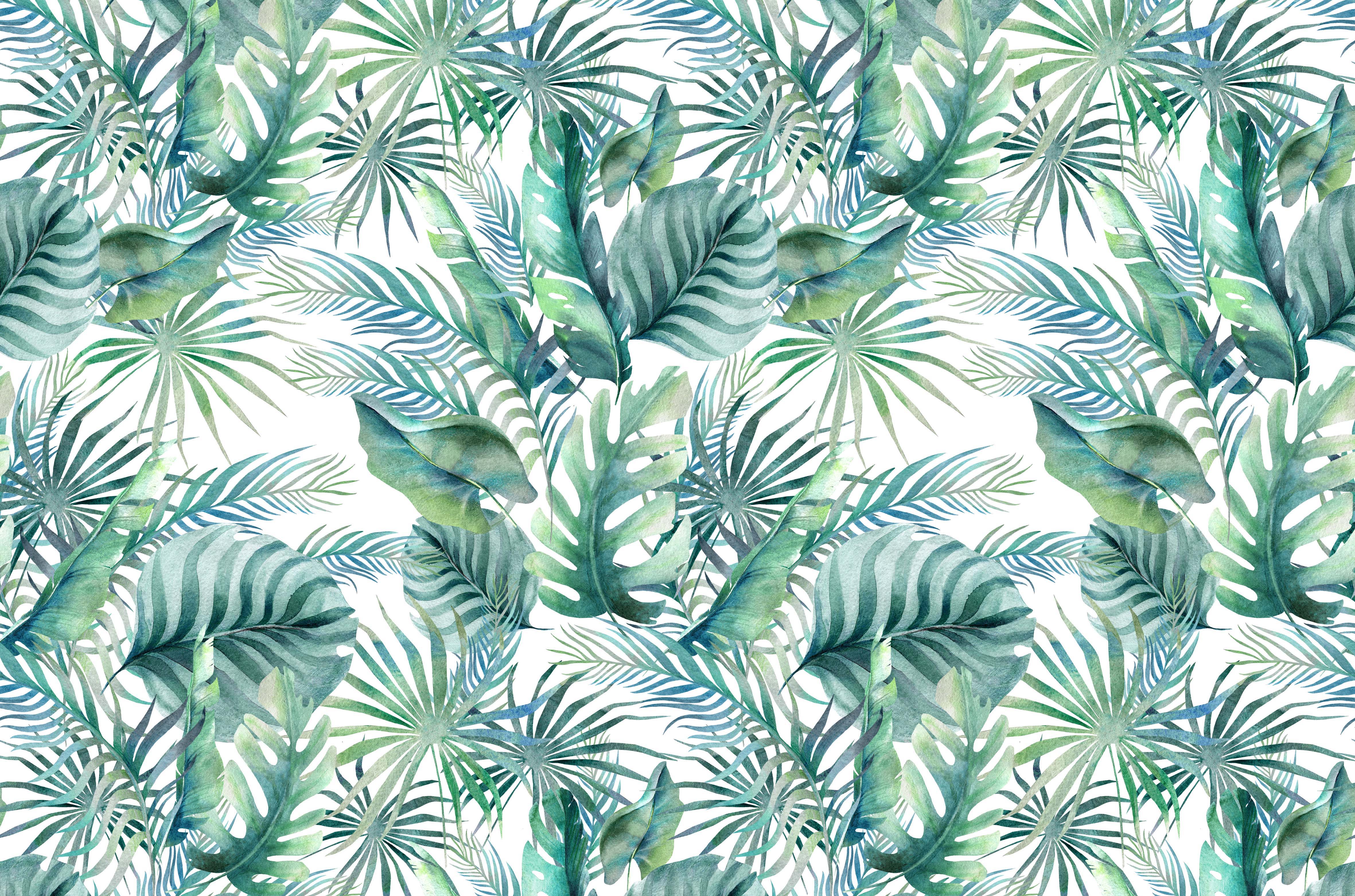 паттерн тропики для форзаца, принта