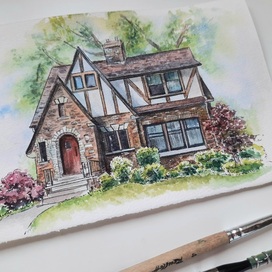 Акварельный скетч