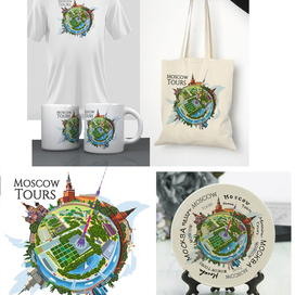 Макет для сувенирной продукции.. Тема - МОСКВА.