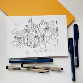 Скетч коттеджа