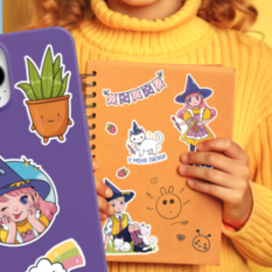 Творческие стикеры, бренд персонажи 