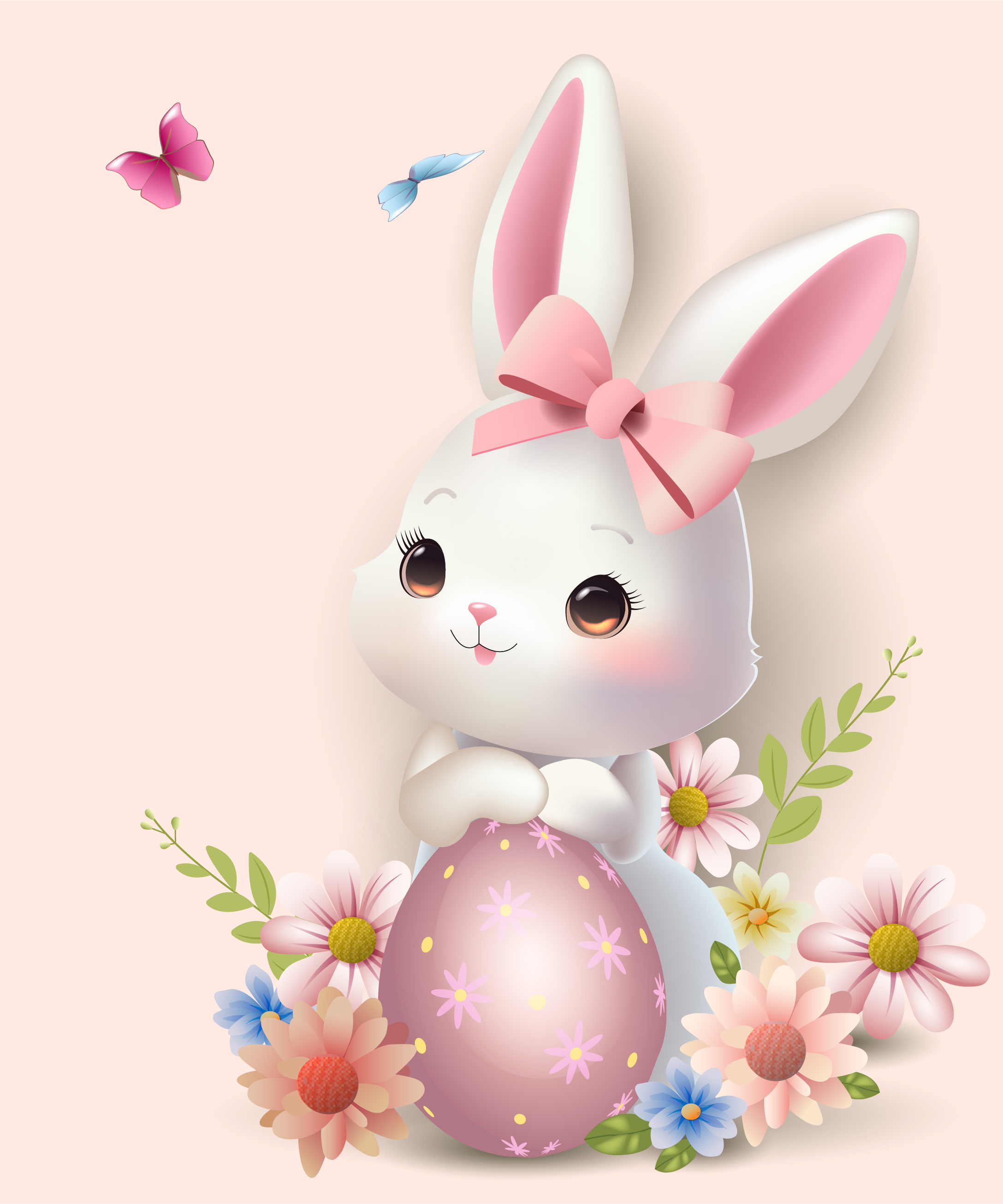 Очаровательный пасхальный кролик