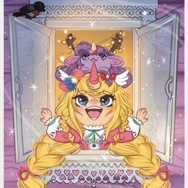 Новогодняя открытка "Единорожка Лолли"