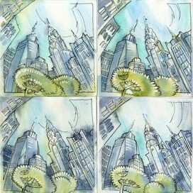 Образ Нью-Йорка. Серия ручных откыток.