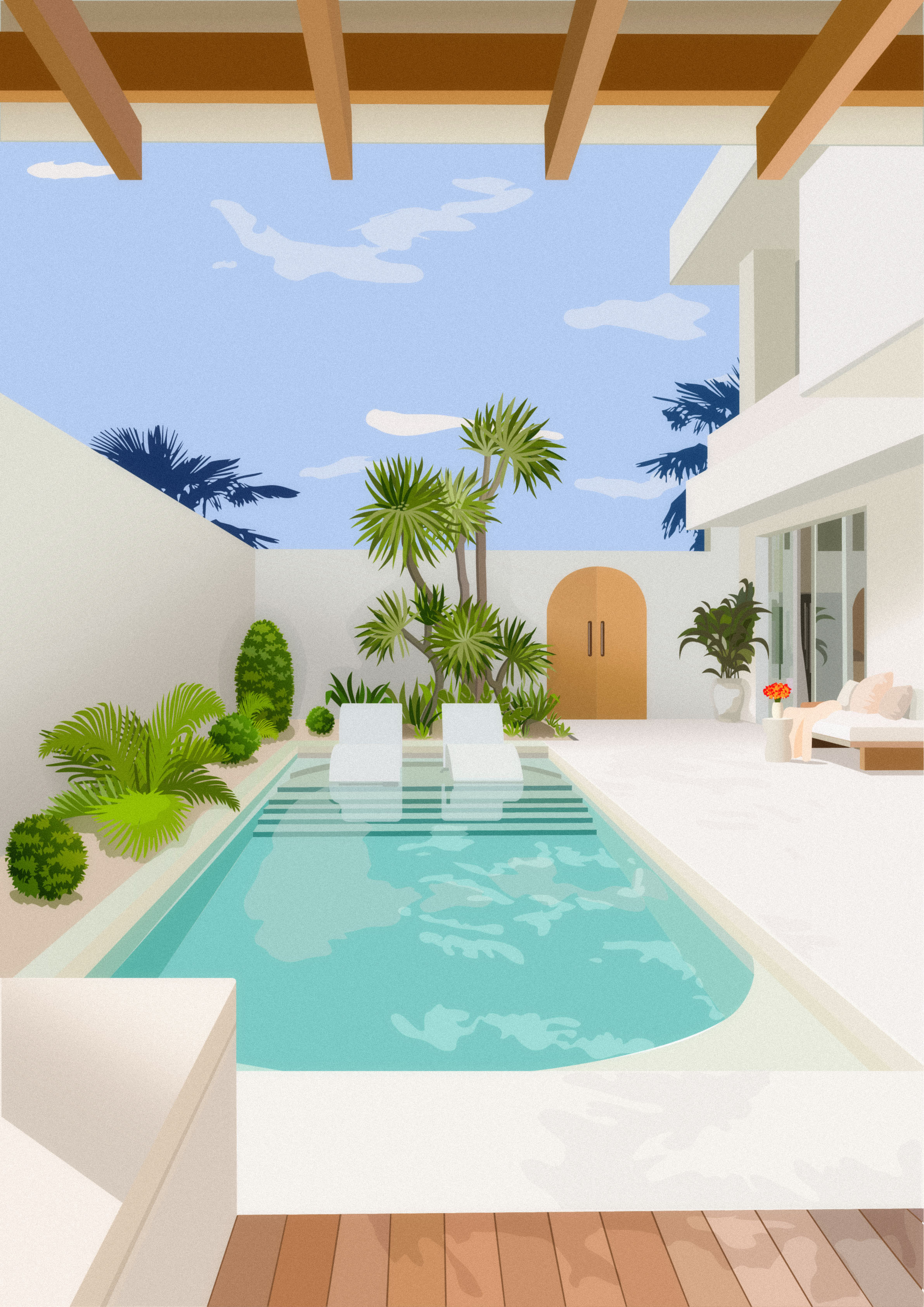 Тишина у бассейна