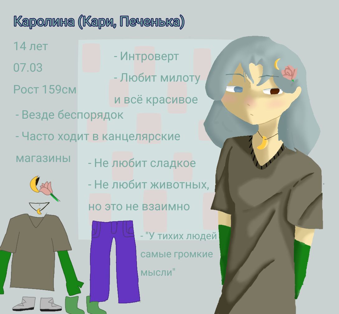 Арт. Портрет. Референс персонажа. Реф-лист персонажа